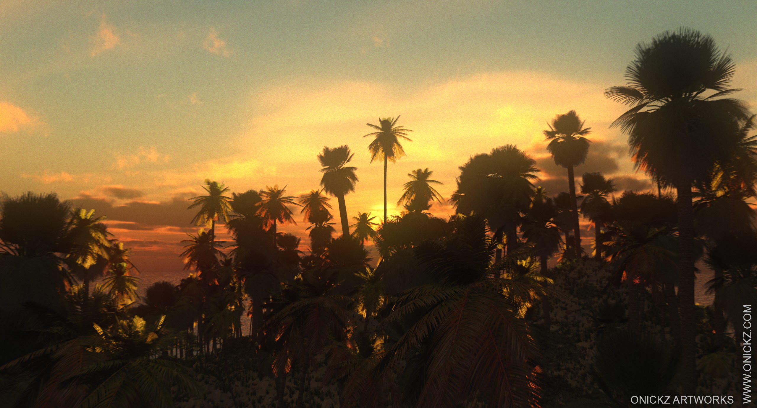 Sunset CG image by Onickz - 2560px